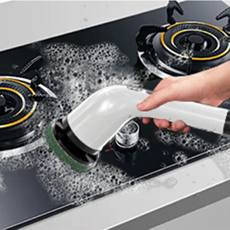 Electric Cleaning Brush with 7PCS Heads Bathroom Kitchen Cordless Handheld Shower Scrubber Spin Cleaner Multifunctional Cleaner